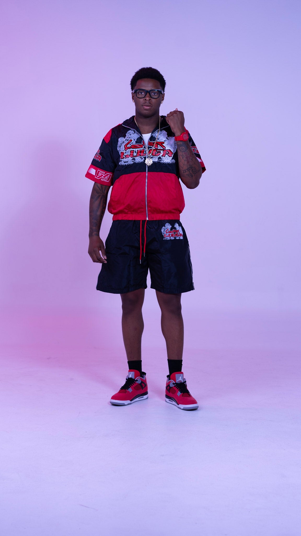 LostLuvers Short Sleeve Windbreaker set